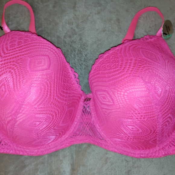🆕 XOXO | Everyday Sexy Hot Pink Bra Size 42D Womens Pink Bra - Picture 2 of 14